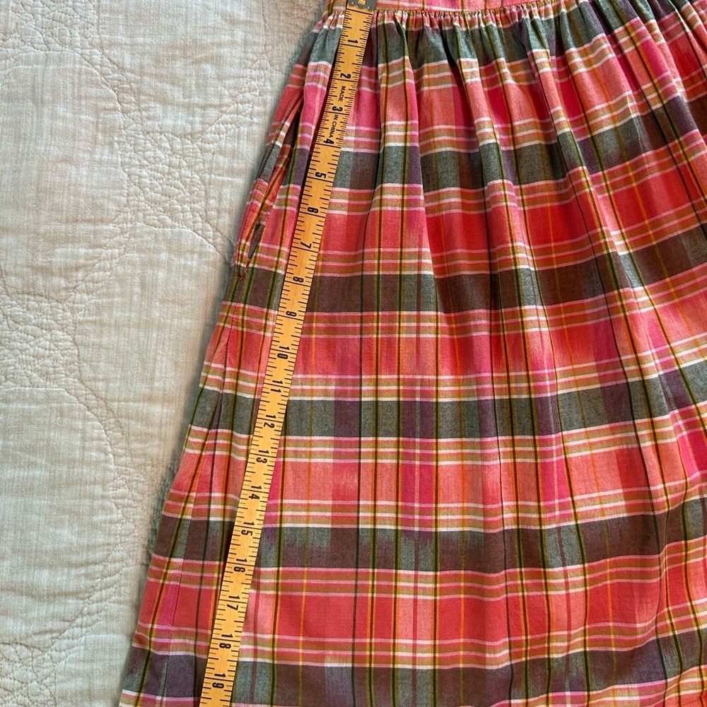 Lands' End Madras Sundress - fully lined, 100% cotton, has pockets! - Picture 11 of 14